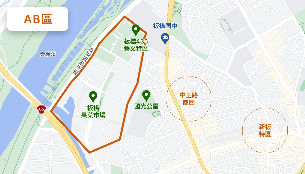 江翠北側AB區地圖